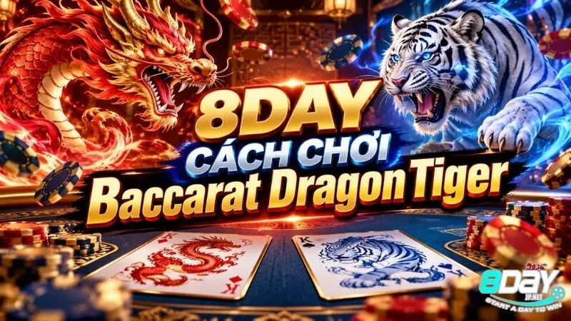 Bàn cược chi tiết và 8DAY cách chơi Baccarat Dragon Tiger